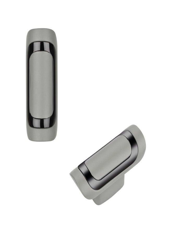 LAPO 3 Piece Premium Zinc Drawer Knobs, Smooth-Grip Square Knobs for Wardrobe, Cabinets & Home Storage, Quick DIY Mounting, 3 Years Warranty (Black/Grey Finish) - Image 1