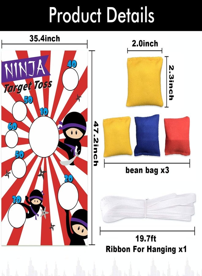 DZTRELFK Warrior Toss Games Banner Backdrop Background Toy Boards Theme Photo Booth Props Decor for Indoor Outdoor Kid Children Boy Girl Birthday Party Handhold Games Baby Shower Favors Supplies Decorations - Image 2