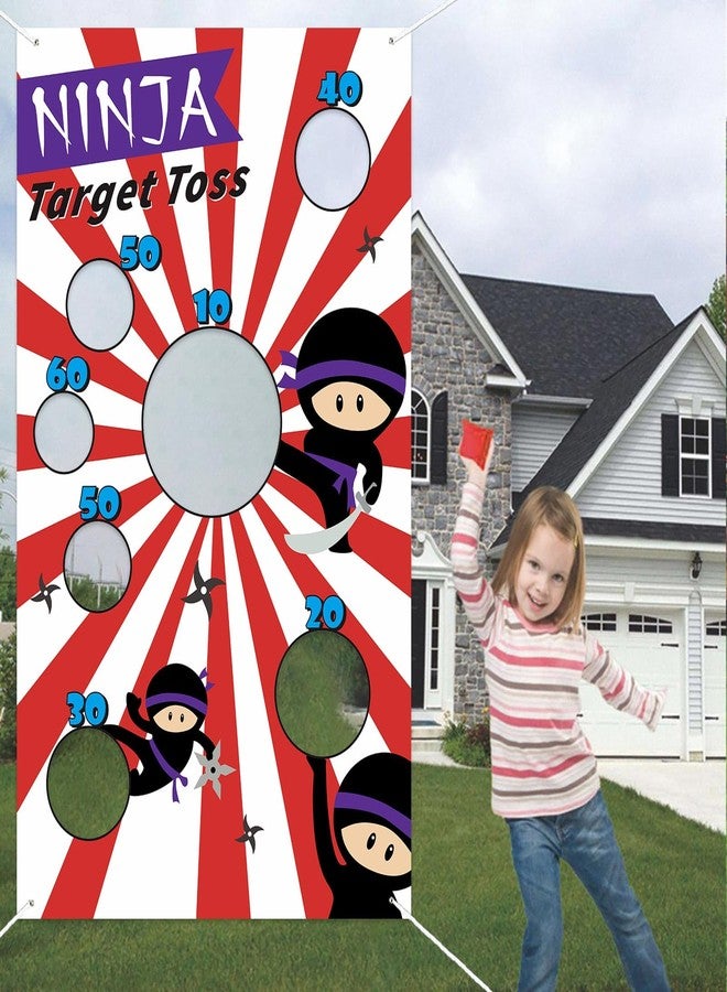 DZTRELFK Warrior Toss Games Banner Backdrop Background Toy Boards Theme Photo Booth Props Decor for Indoor Outdoor Kid Children Boy Girl Birthday Party Handhold Games Baby Shower Favors Supplies Decorations - Image 5