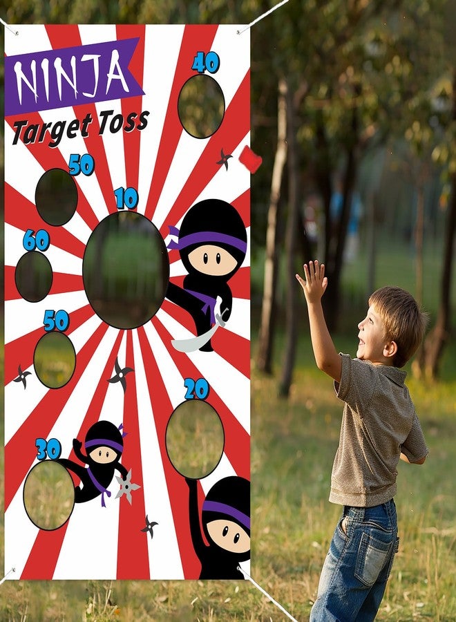 DZTRELFK Warrior Toss Games Banner Backdrop Background Toy Boards Theme Photo Booth Props Decor for Indoor Outdoor Kid Children Boy Girl Birthday Party Handhold Games Baby Shower Favors Supplies Decorations - Image 1