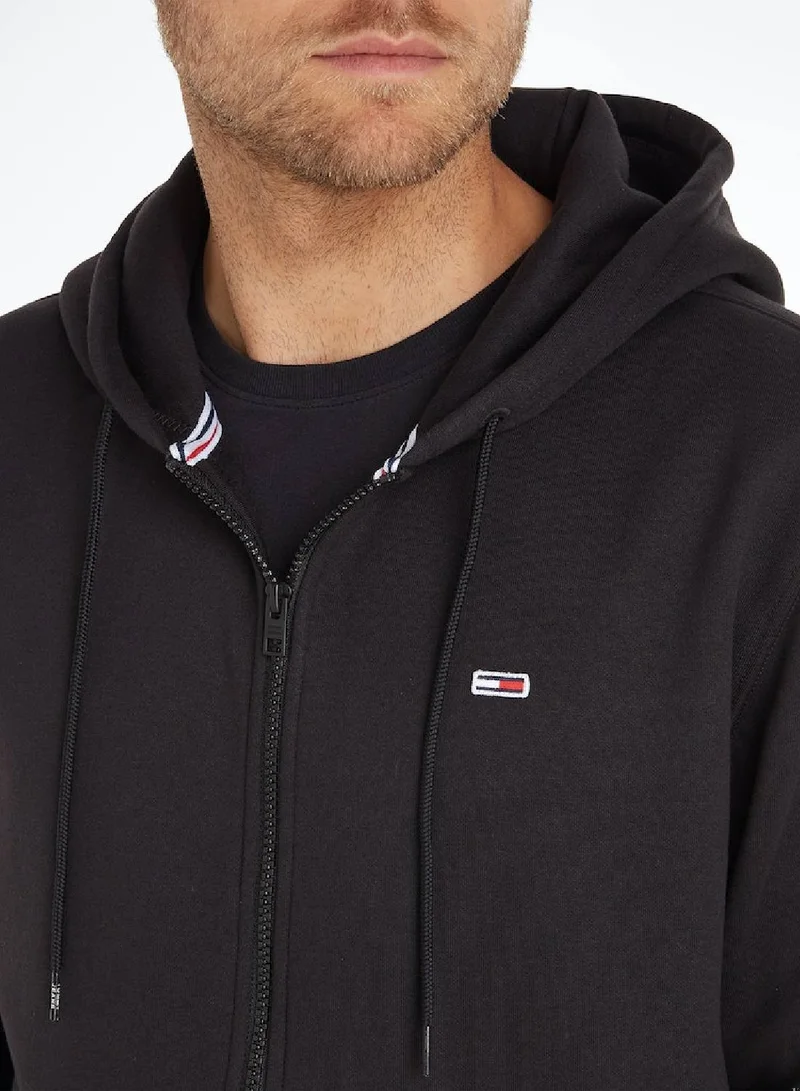 TOMMY JEANS Organic Cotton Fleece Zip-Thru Hoody
