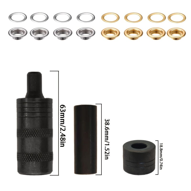 100pcs Tool Kit for Tarpaulin Tent Repair 12MM Eyelet Punch Tool - Image 4