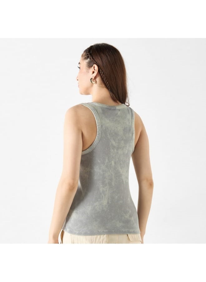 SP Characters Nirvana Embellished Round Neck Tank Top with Racerback  - Image 1