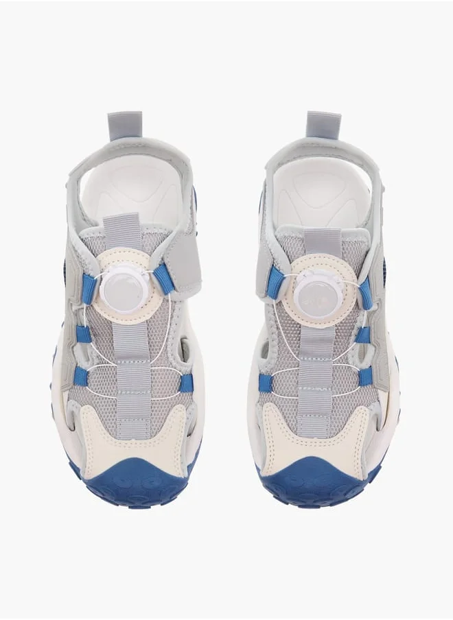 كابا Boys' Textured Sandals with Rotating Buckle Closure