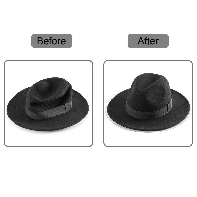 LADYBRO 20Pcs Wide Brim Fedora Hat Holder - Protect Hat Shape Form Keep Hat Safe for Storage and Travel Plastic Cap Mold Protectors - Image 4