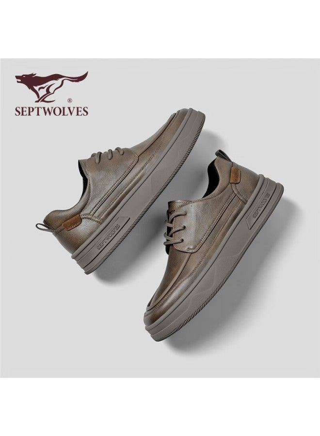 Septwolves Men's Casual Shoes Four Seasons Versatile Outdoor Sports Work Shoes W8343660882 Khaki Size 39 - Image 4