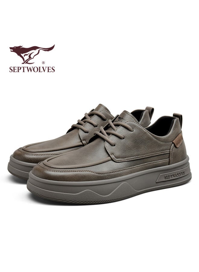 Septwolves Men's Casual Shoes Four Seasons Versatile Outdoor Sports Work Shoes W8343660882 Khaki Size 39 - Image 1