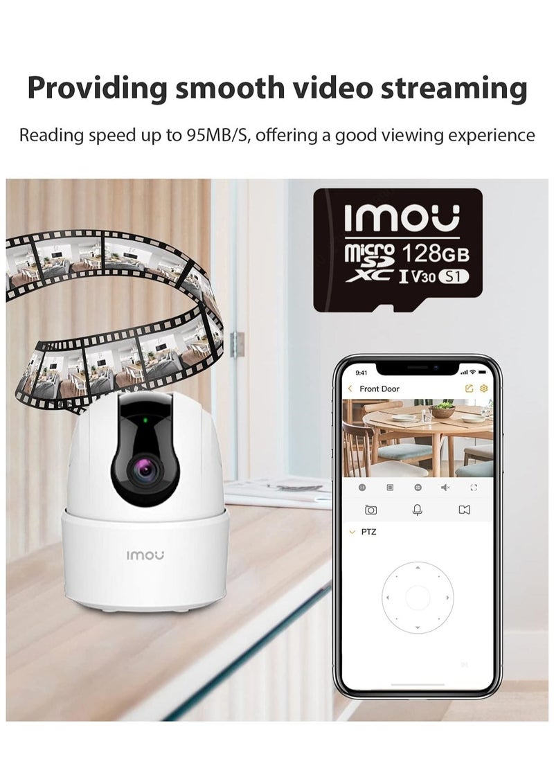 IMOU - Imou 128 GB Micro SD Card Class 10 Ultra High Speed up to 100MB/s UHS-I, Micro SD SDXC Card for Smartphone, Tablet, Security Camera, Switch, Game Consoles and etc. - Image 1