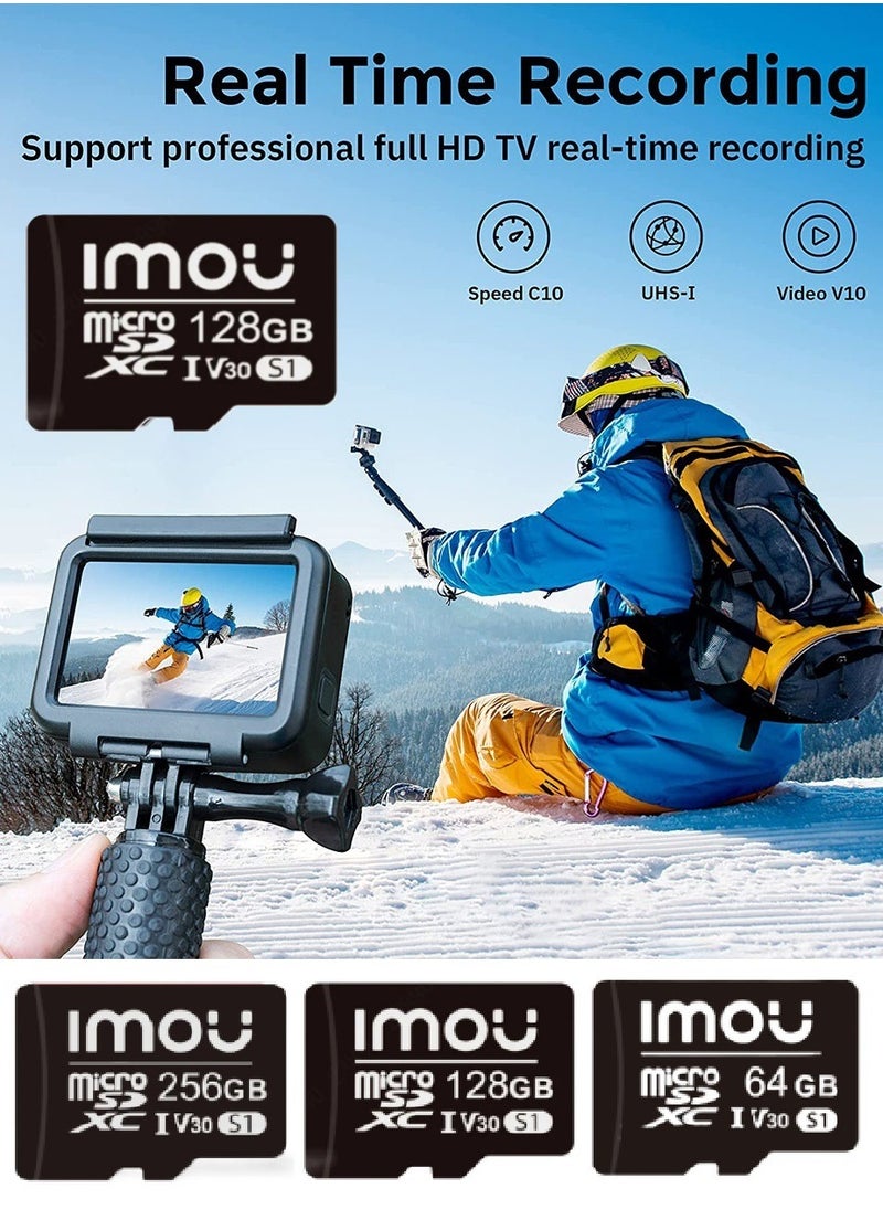 IMOU - Imou 128 GB Micro SD Card Class 10 Ultra High Speed up to 100MB/s UHS-I, Micro SD SDXC Card for Smartphone, Tablet, Security Camera, Switch, Game Consoles and etc. - Image 1