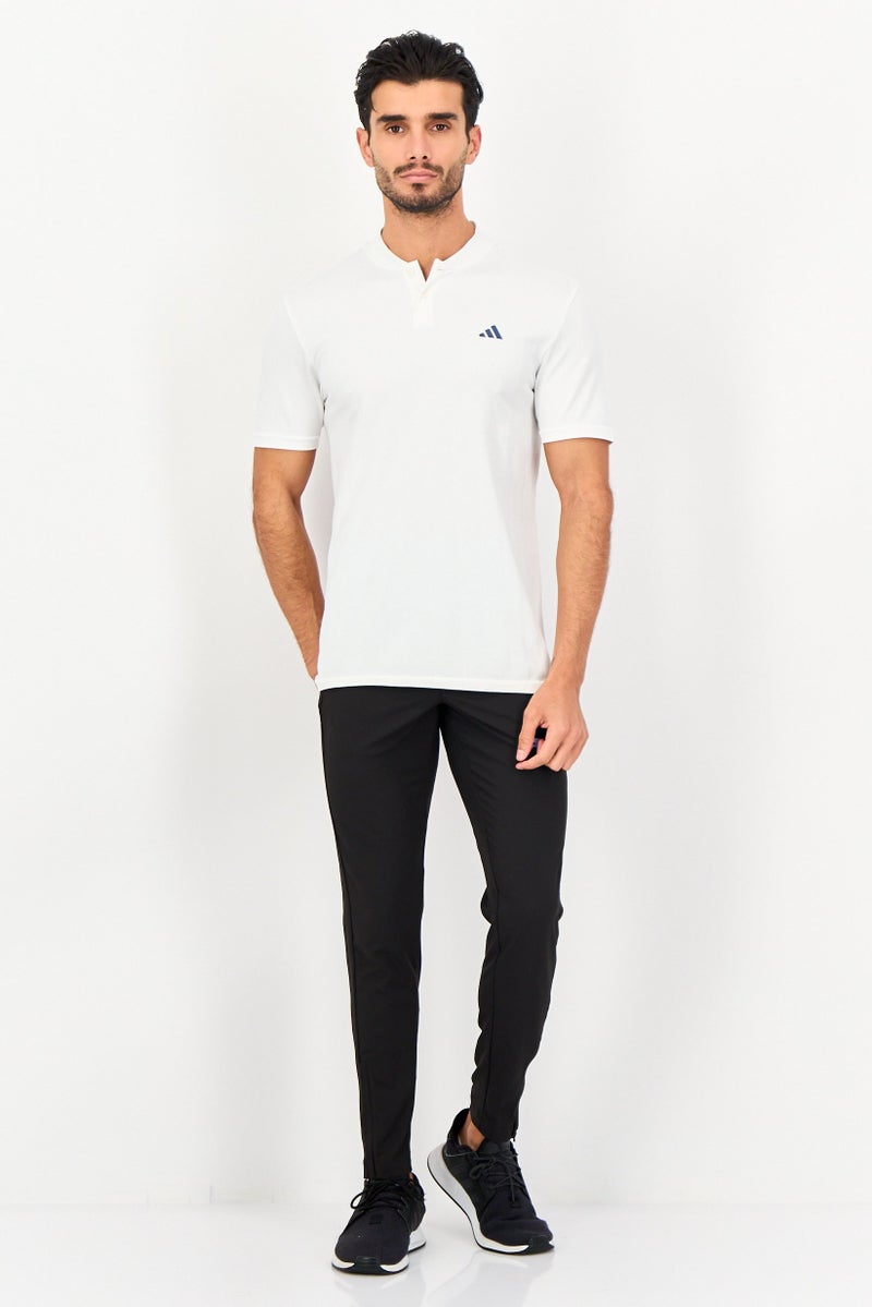 Adidas قميص بولو جولف قصير الأكمام للرجال، أبيض - Image 3