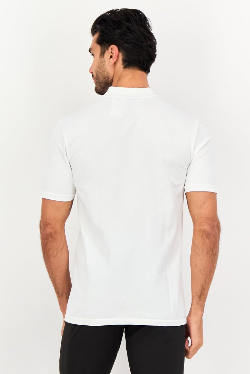 Adidas قميص بولو جولف قصير الأكمام للرجال، أبيض - Image 2