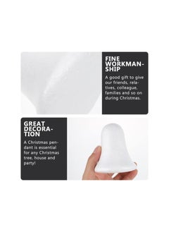 WYBOT 10pcs  Craft Foam Jingle Bell Ornaments Xmas Styrofoam Polystyrene White Foam Ball for DIY Craft Modeling Xmas Party Favors  - Image 2