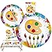 Oojami Serves 24 Art Birthday Party Supplies Includes PlatesNapkinsTable Covers Ideal for Art Party Birthday Theme Party Decor - Image 4