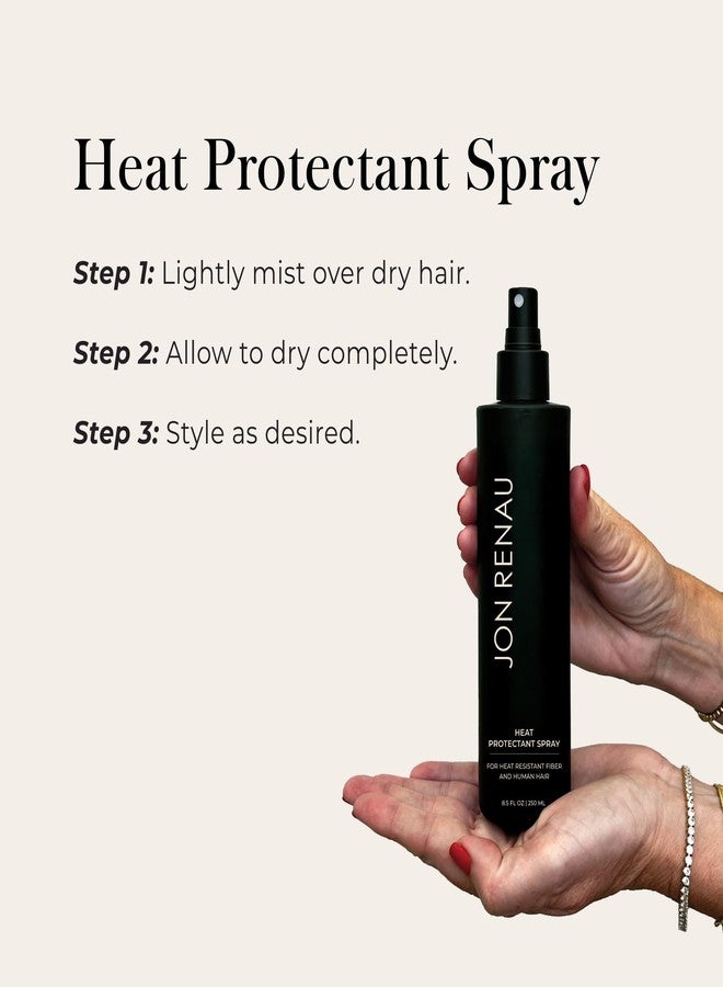 Jon Renau Heat Protectant Spray, Heat Activated Wig Spray for Human and Synthetic Hair, Non Stick Thermal Styling Support for Heat-Friendly Wigs and Extensions, 8.5 Ounces - Image 4