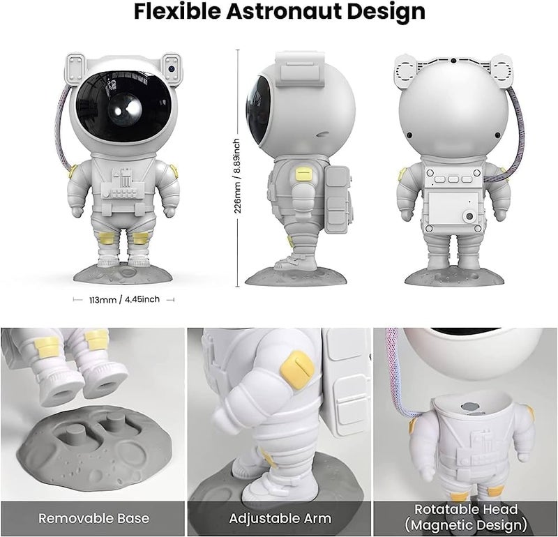 Astronaut Galaxy Light Projector with Remote Control & Timer - Astro Alan Star Ceiling Projector Night Light - Image 2