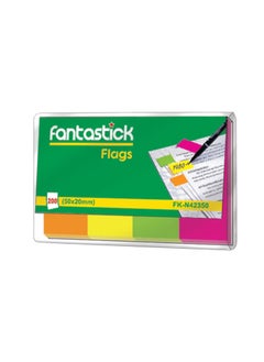 Fantastick 200-Piece Index Tab Flags 50x20mm Size Multicolour  - Image 1