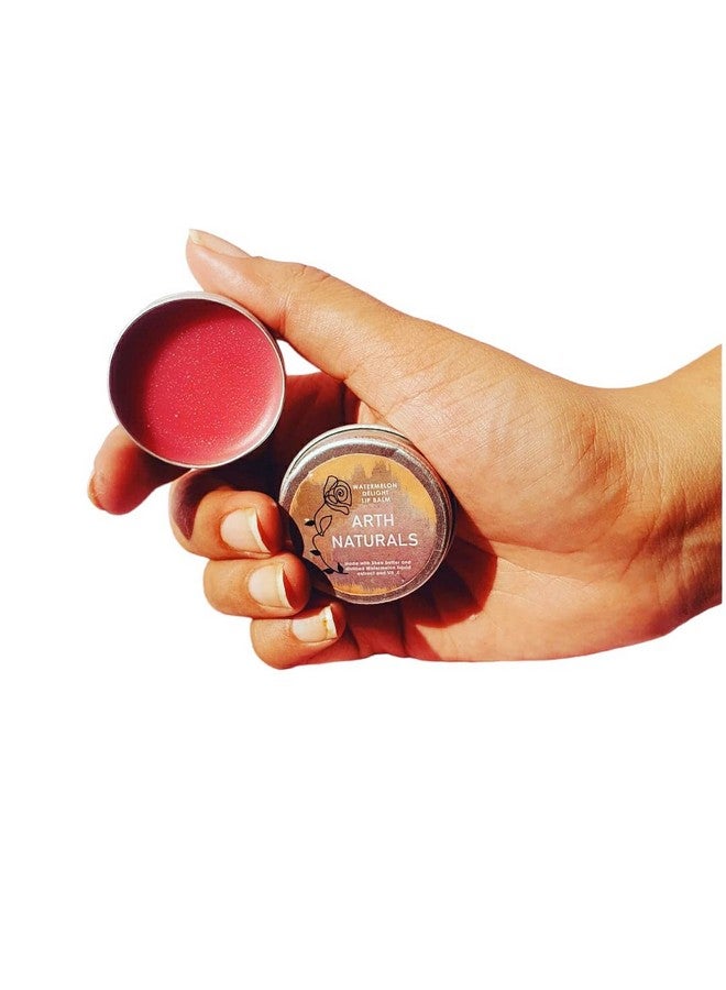 Arth Naturals Watermelon Delight Lip Balm- Natural Ingredients- Organic- Vegan- Halal Product-Unisex-8Gms- Shea Butter with Vit E- Cruelty Free- Non Alcoholic-Pink Lips-LIp Mask- - Image 3