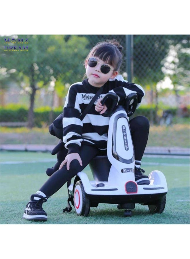 Smart four-wheel electric scooter for kids with seat and LED lights, suitable for ages 2 to 8 years. - Image 2