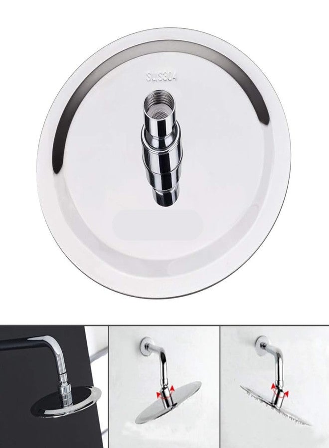 Ontap 8-Inch Round Rain Shower Head | Ultra-Thin SS304 Stainless Steel Overhead Shower | High Pressure Wall & Ceiling Mount Bathroom Fitting | Chrome Finish (Without Arm) - Image 3