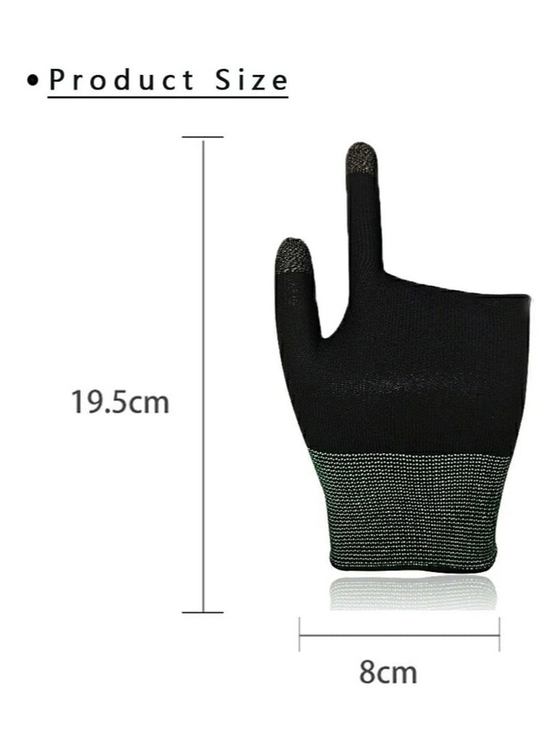 Captaintech E-Sports Gaming Gloves, Gaming Finger Sleeves, Anti-Sweat Breathable, Thumb Sleeves for Highly Sensitive Nano-Silver Fiber Material + Nylon, for PUBG Mobile Phone Games Accessories BLACK - Image 5