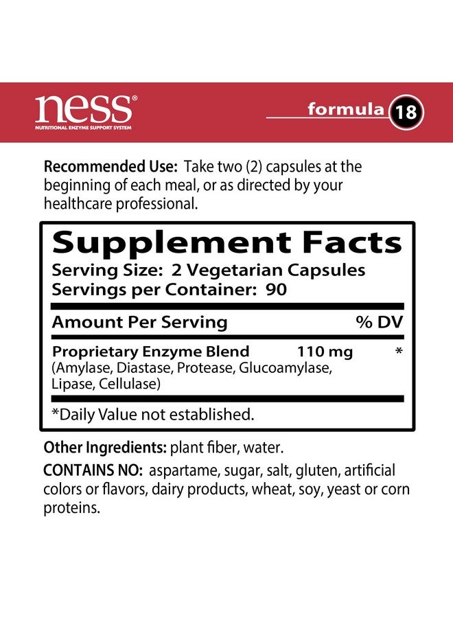 Ness Enzymes- Fat Digest #18 180 caps - Image 2