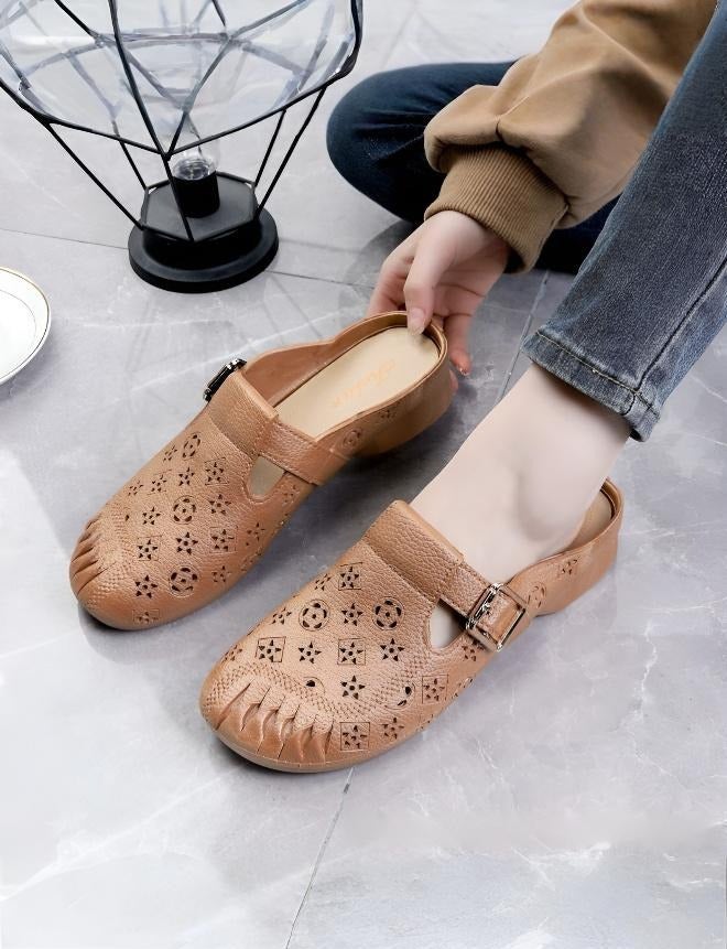 Women's Comfortable Non-Slip Breathable Mule Slippers | Lightweight Casual Slip-On Shoes for Daily Wear - Image 1
