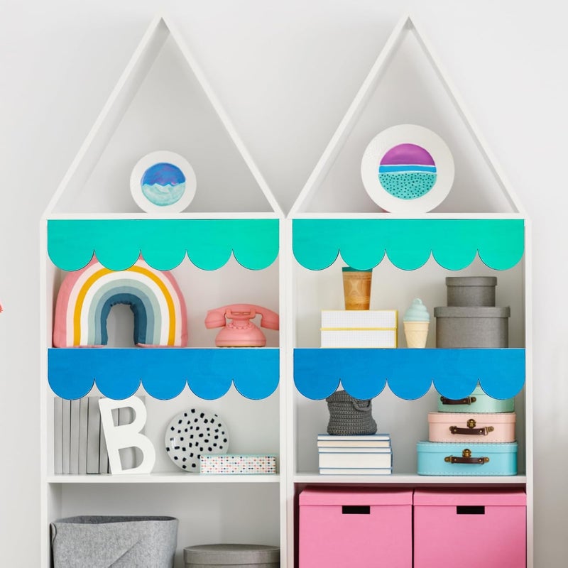 شريط تزيين خشبي غير منتهي - 40 سم × 9 سم 12 قطعة، تصميم DIY مرن، لون خشبي طبيعي، شريط تزيين تاجي لتزيين الجدران والسقوف والأثاث في المنزل - Image 5
