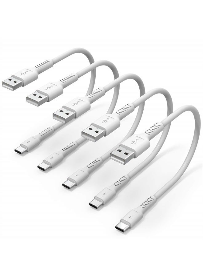 Umefly Short USB C Charging Cable 1ft, 5 Pack Durable USB A to USB Type C 3A Fast Charging Cord for Charging Station, Compatible with Samsung Galaxy Note S10 S20 S30 OnePlus 7T 8T Pixel 4 5 LG V30 V20 V40  - Image 1