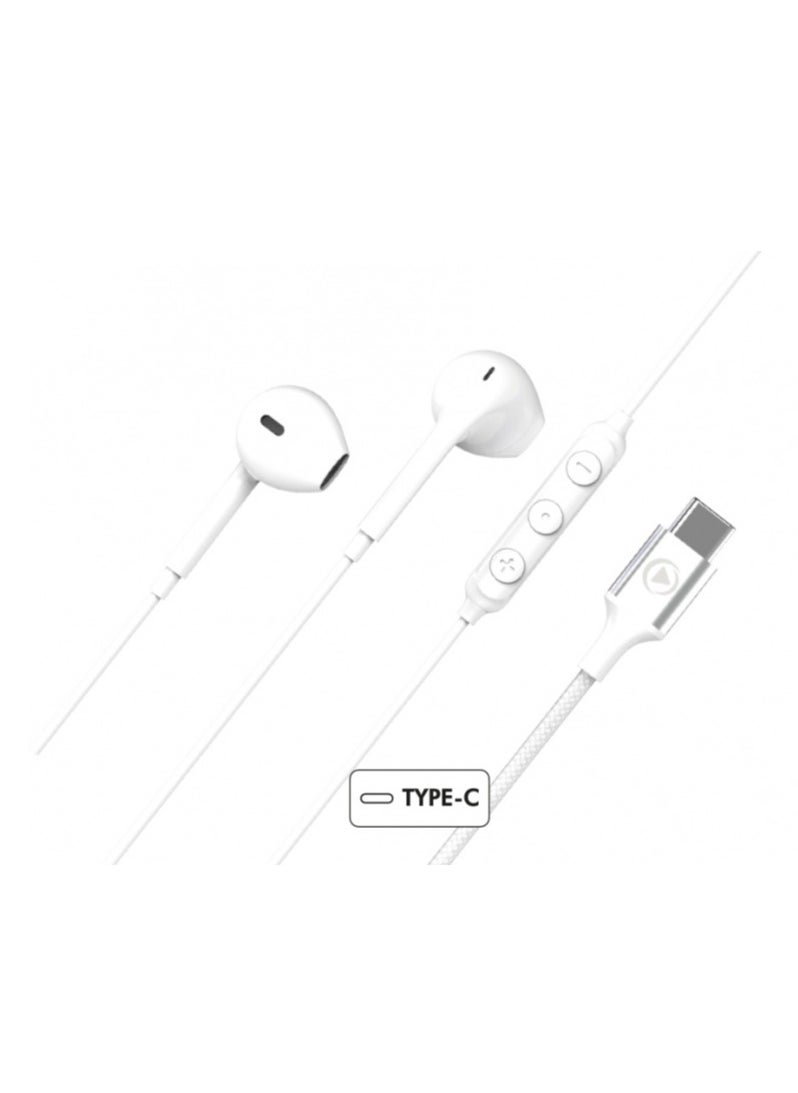 FORCE FORCE USB C WIRED EARBUDS WHITE FORCE PLAY LIFETIME WARRANTY  - Image 1