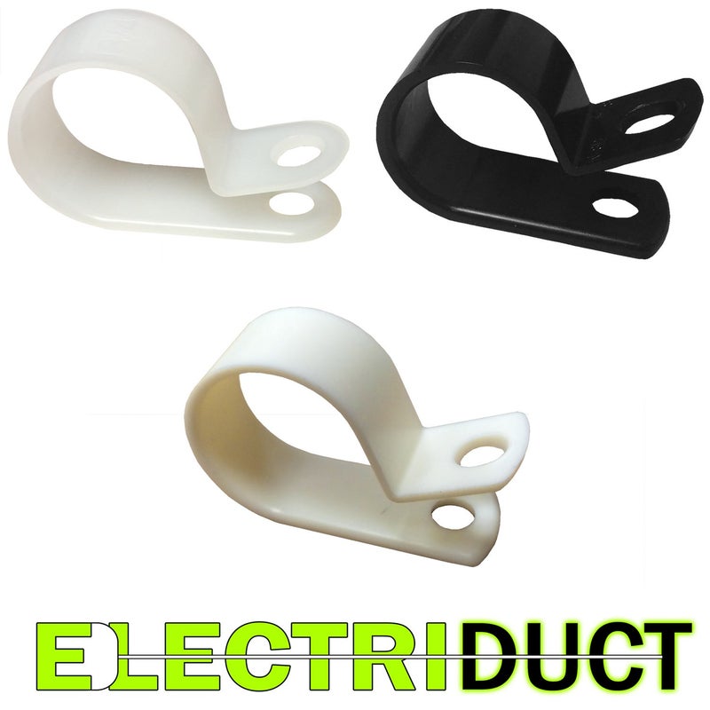 Electriduct 3/4" Electriduct Heavy Duty Nylon Cable Clamps Mouting Wire Clips - 25pcs | Black - Image 2
