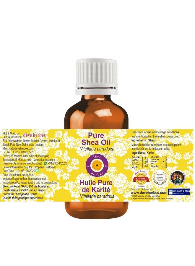 Deve Herbes Shea Oil (Vitellaria paradoxa) | Infused | Pure | Non-Sticky | Lightweight | Rich Texture | For Skin & Hair Routines | Men & Women | 15ml - Image 2