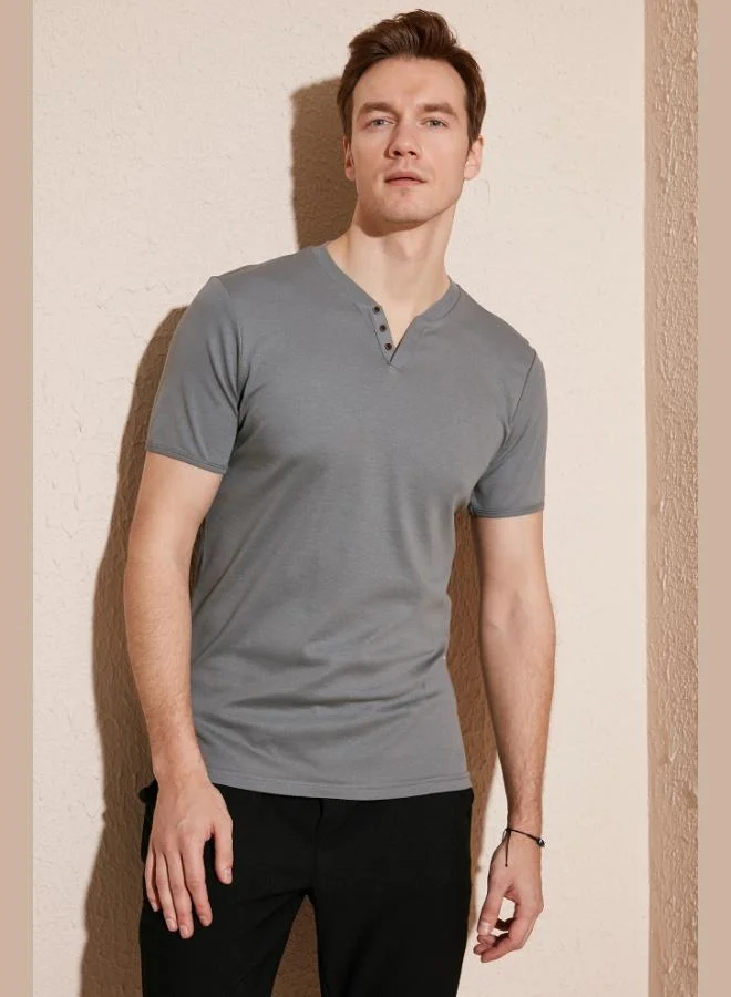 Buratti Cotton V-Neck Slim Fit T-Shirt Men's T-Shirt 5902122