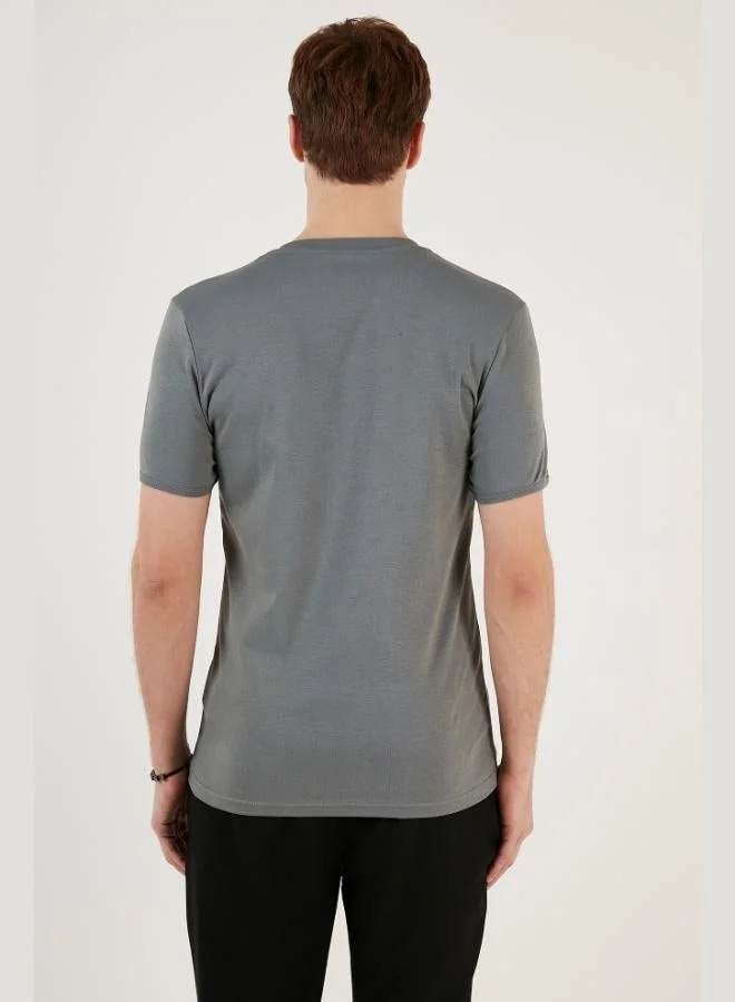 Buratti  Buratti Cotton V-Neck Slim Fit T-Shirt Men's T-Shirt 5902122 for Men | Best Price UAE