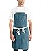Caldo Daily Cotton Kitchen Apron for Cooking- Mens and Womens Professional Chef or Server Bib Apron - Adjustable Straps - Image 2