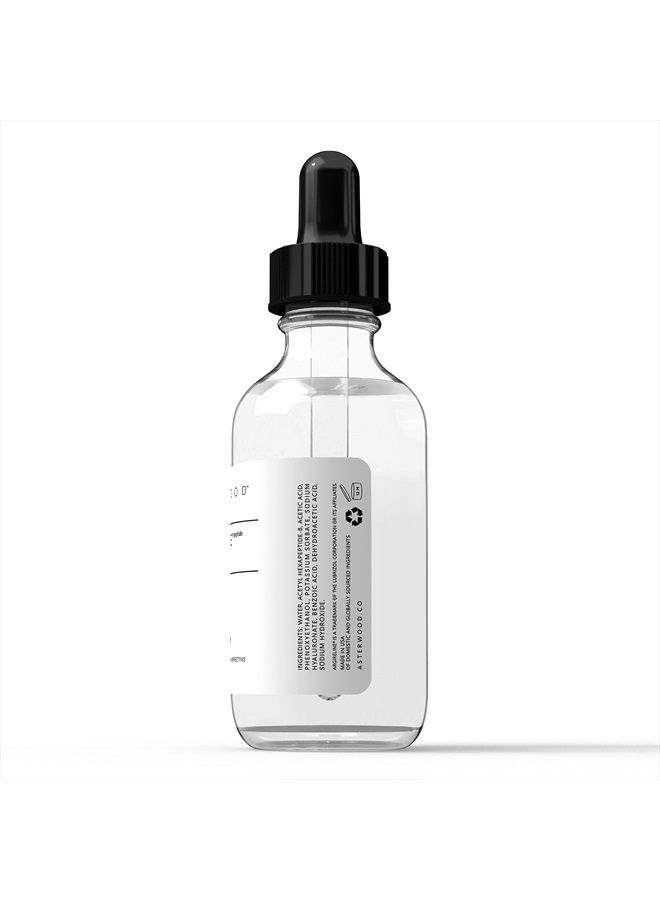 Asterwood Naturals Asterwood Argireline Peptide w/Hyaluronic Acid Serum Face Care, Anti Wrinkle Face Serum, Dark Spot Remover & Face Brightening Serum, Facial Skin Care Products, 2 oz Glass Bottle - Image 3