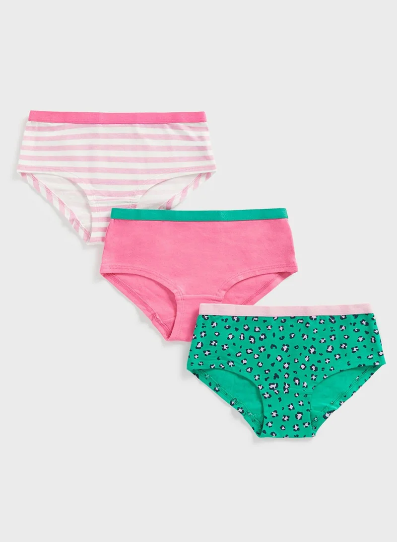 mothercare Kids 3 Pack Assorted Hipsters