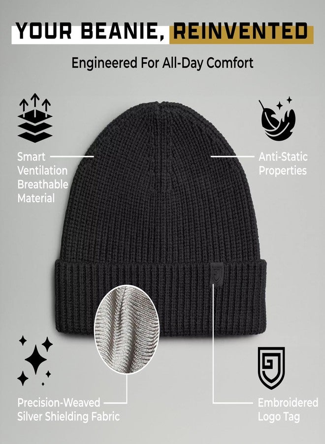 Gardava Faraday Beanie Protection Hat - Blocks 99.9% E.M.Fs, 5G, WiFi, R.adiation, 3rd Party Tested, Faraday Hats for Men & Women, Faraday Cap Cage to Shield Yourself Black, Black, One size - Image 4