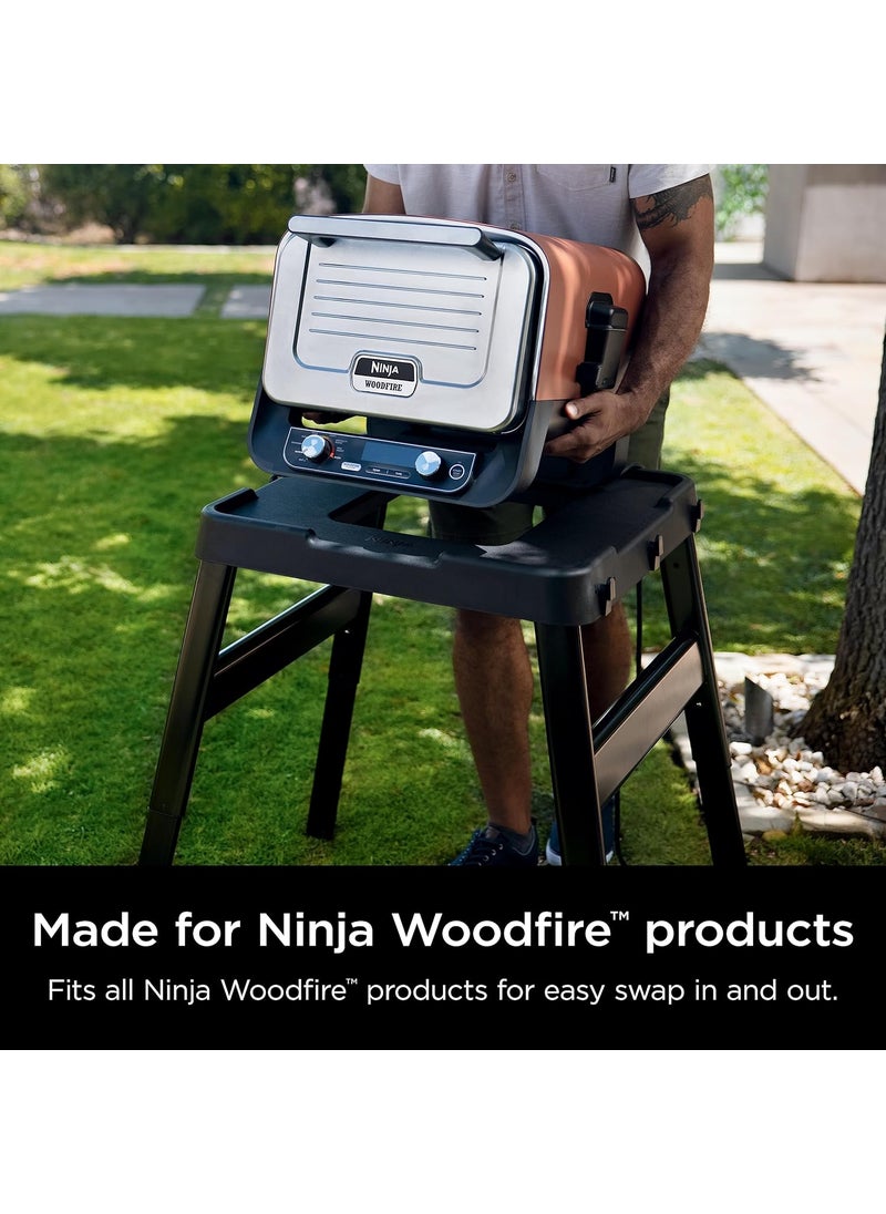 Ninja Ninja XSKUNSTAND Outdoor Stand Woodfire Products Adjustable Height UtensilHolder Side TableCompatible WeatherResistant Black 26 x 34 x 34  - Image 3