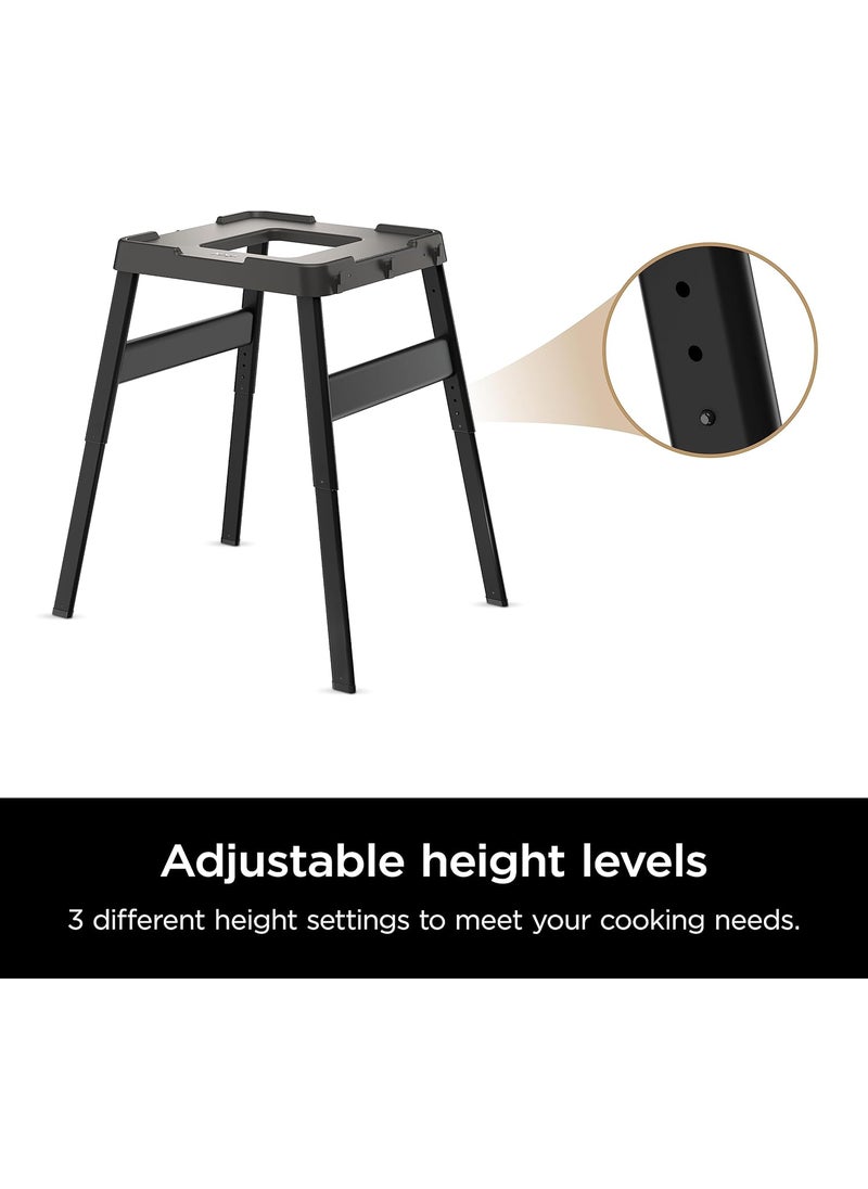Ninja Ninja XSKUNSTAND Outdoor Stand Woodfire Products Adjustable Height UtensilHolder Side TableCompatible WeatherResistant Black 26 x 34 x 34  - Image 4