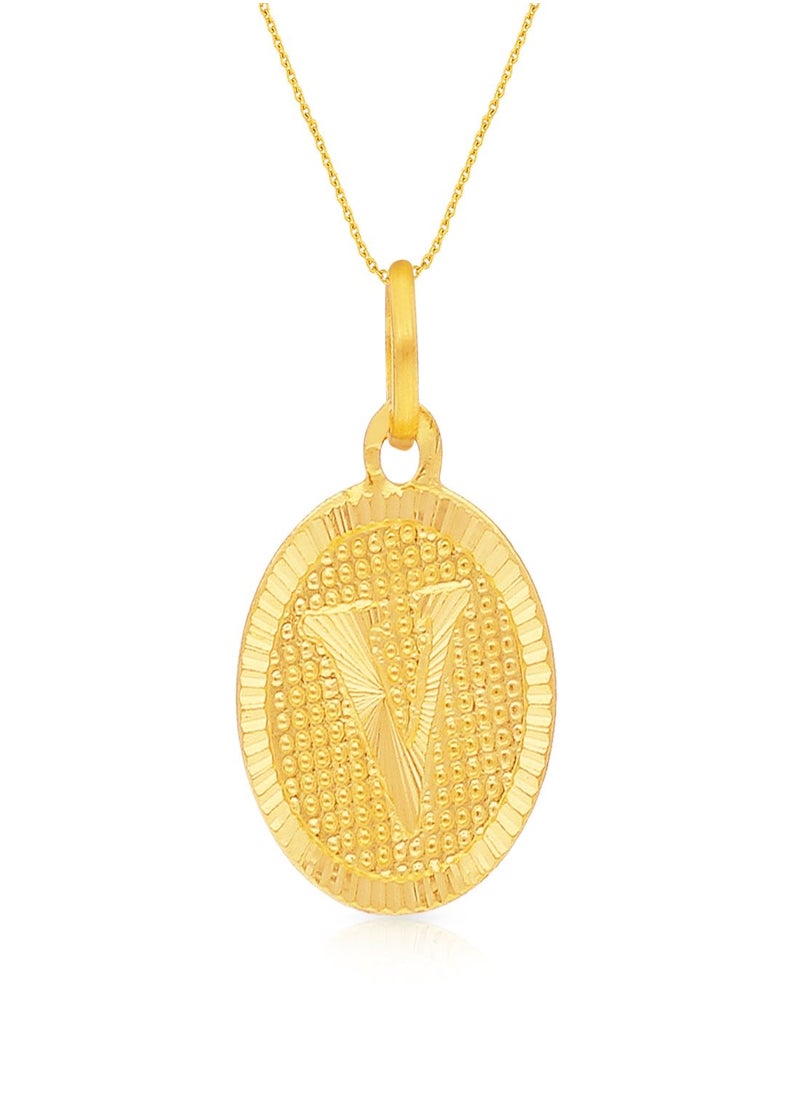 Malabar Gold and Diamonds 22k 916 Purity Gold Pendant for Women EMPN121VY  - Image 1