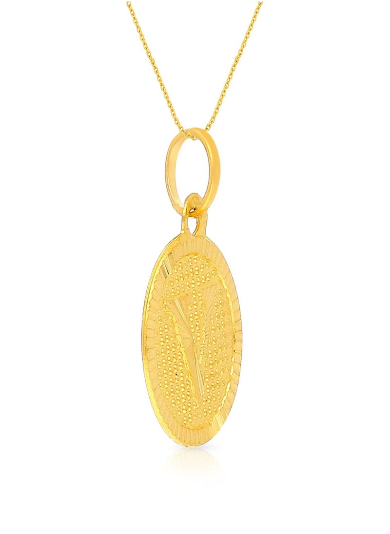 Malabar Gold and Diamonds 22k 916 Purity Gold Pendant for Women EMPN121VY  - Image 2