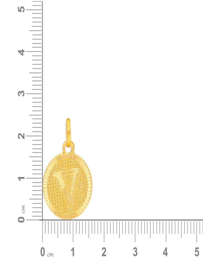 Malabar Gold and Diamonds 22k 916 Purity Gold Pendant for Women EMPN121VY  - Image 5