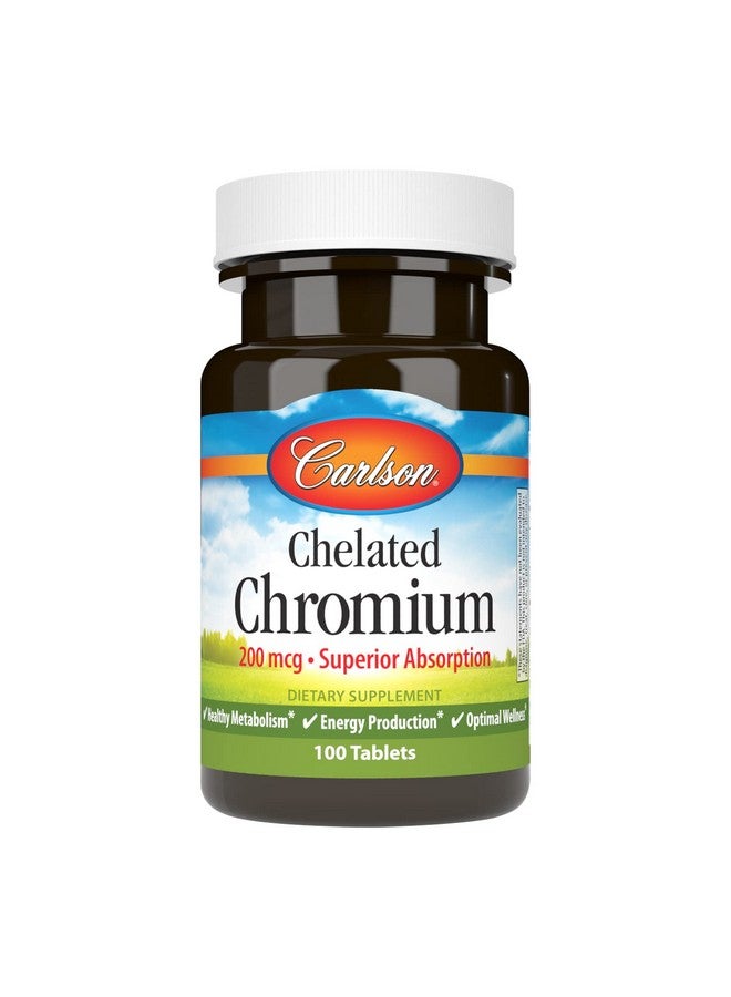 Carlson كروم مخلب 200 ميكروغرام امتصاص فائق صحة الأيض إنتاج الطاقة ورفاهية مثالية 100 قرص - Image 2