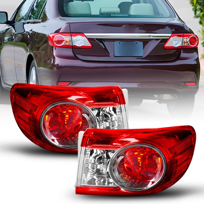 AUTOONE For Toyota Corolla Tail Lights Assembly Tail Lamp Assembly Fit for 20112013 Corolla Rear Factory OEM Driver Side Passenger Side Without Bulbs