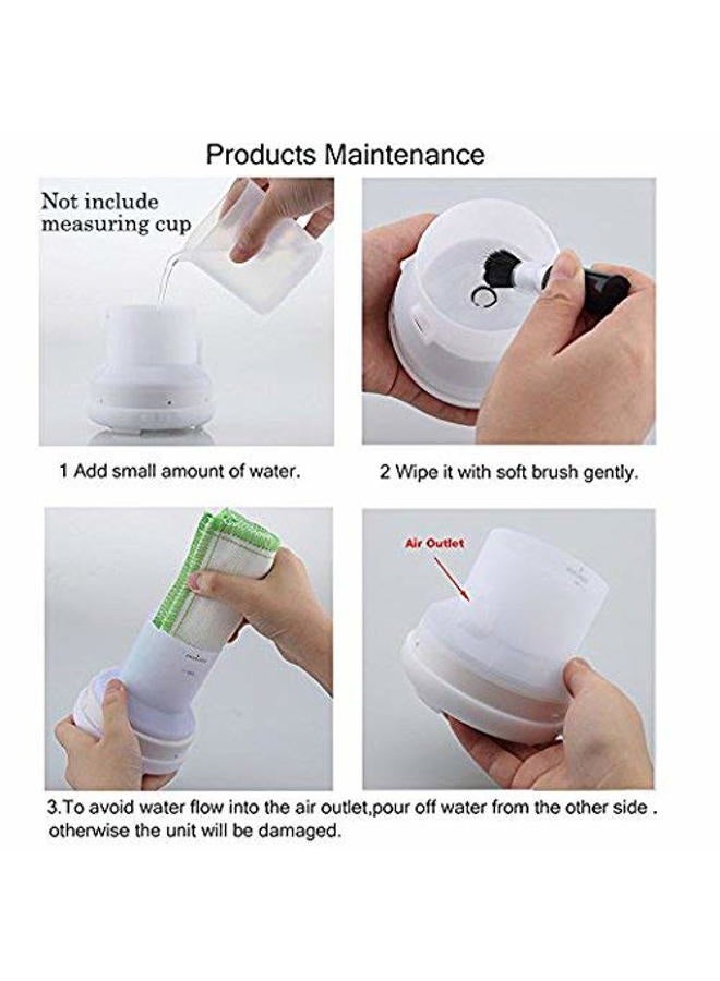 URPOWER 2nd Version Essential Oil Diffuser with Adjustable Mist Mode Waterless Auto Shut-Off and 7 Color LED Lights for Home Office, One Size (Pack of 1), White - Image 5