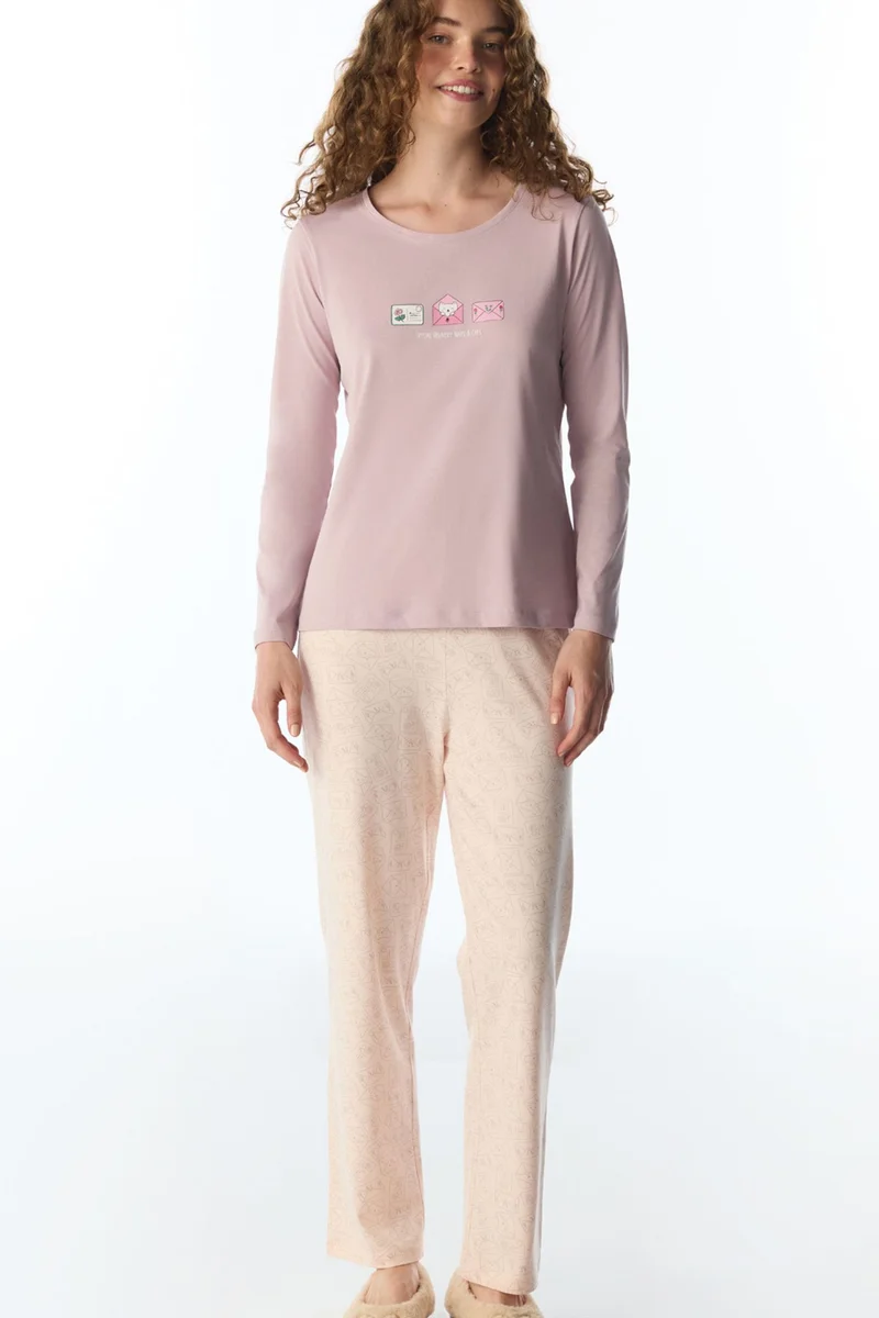بنتي PENTI Naps&cats Cat Pattern Long Sleeve Pant Pajama Set