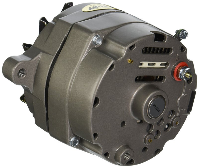 Tuff Stuff Alternator, 100 amps, 12V, 1-Wire, Single V-Belt Pulley, Aluminum Case, Natural, compatible with Ford, Each - Image 2