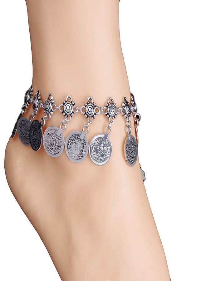 Shining Diva Silver Plated Anklet for Women (Antique Silver) (8270b) - Image 5