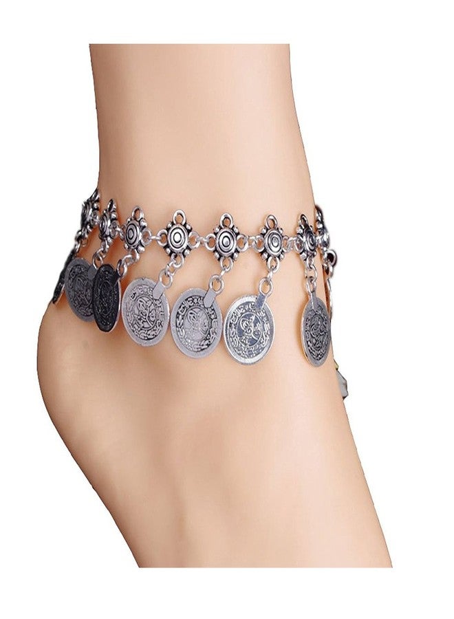 Shining Diva Silver Plated Anklet for Women (Antique Silver) (8270b) - Image 2