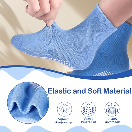 Tphon Toddler Socks, Baby Non Slip Socks for Boys Girls 12 Pairs Kids Infants Children Sock 7-10 Years - Image 4